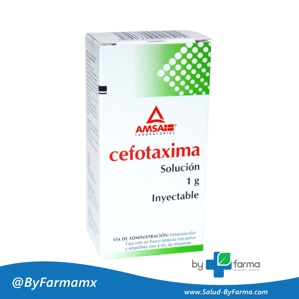 Cefotaxima solucion 1g inyectable.