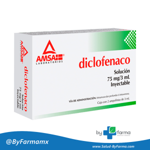 Amsa diclofenaco 75mg/3ml solusion inyectable