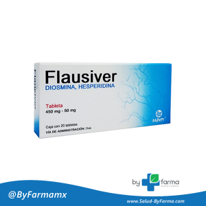 Flausiver diosmine/hesperidina 450mg/50mg. 20 tabletas