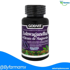 CAPS. ASHWAGANDHA + CITRATO DE MAGNESIO C/60 500MG