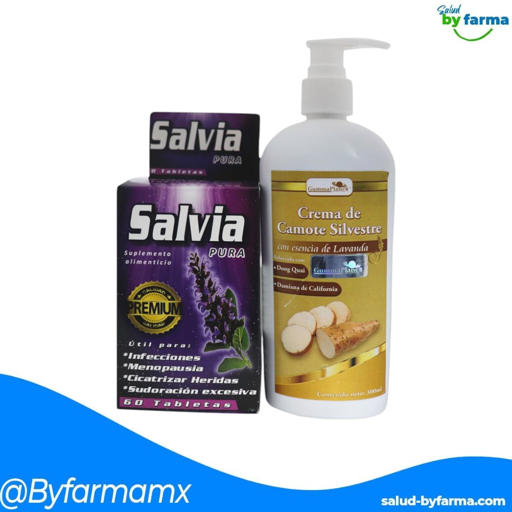 TBS. SALVIA PURA C/60 + CREMA DE CAMOTE SILVESTRE