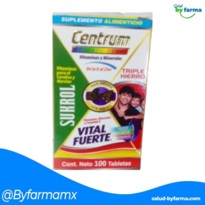 TABLETAS DE CENTRUM SUKROL TRIPLE HIERRO VITAL FUERTE C/100