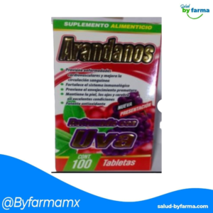 TABLETAS DE ARANDANOS REFORZADO CON UVA C/100