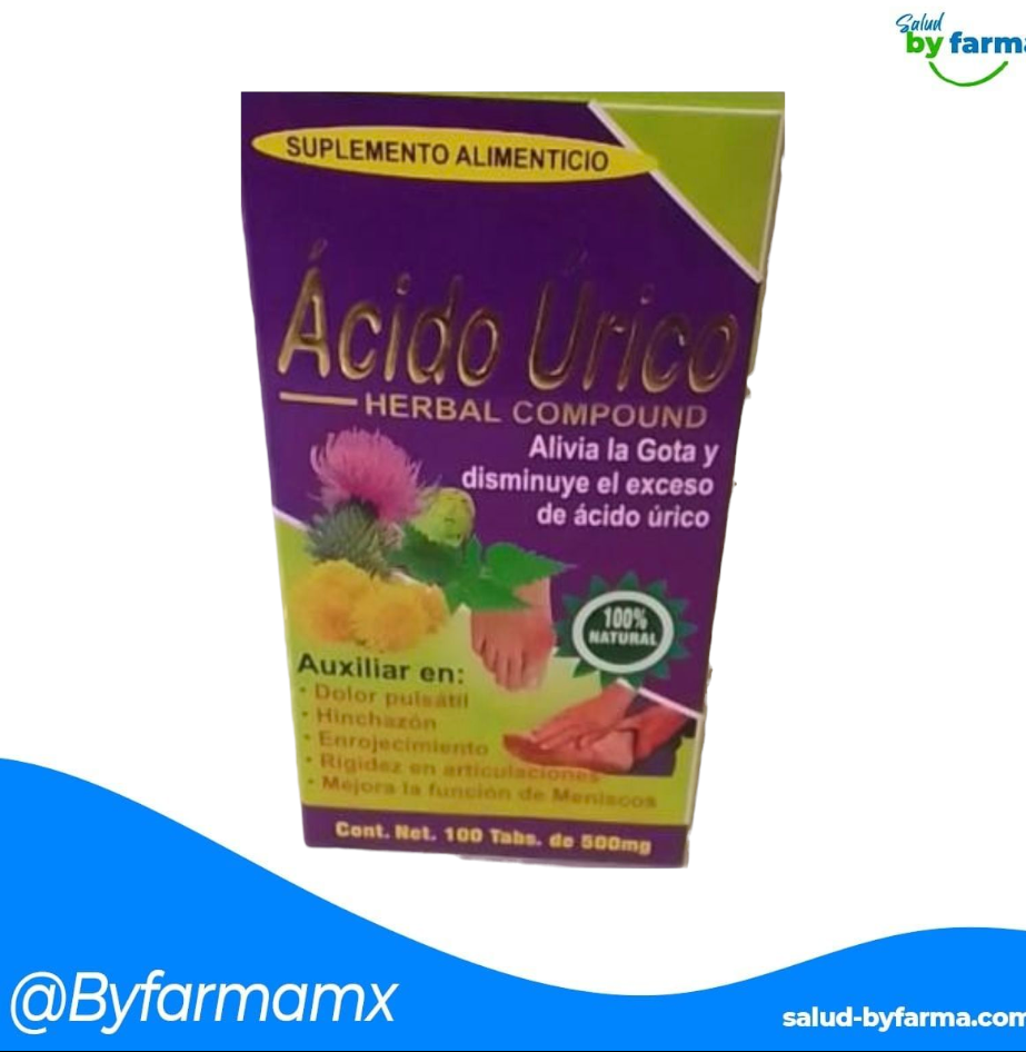 TABLETAS DE ACIDO URICO HERBAL COMPOUND C/100