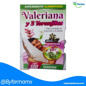 TABLETAS DE VALERIANA Y 3 TORONJILES C/100