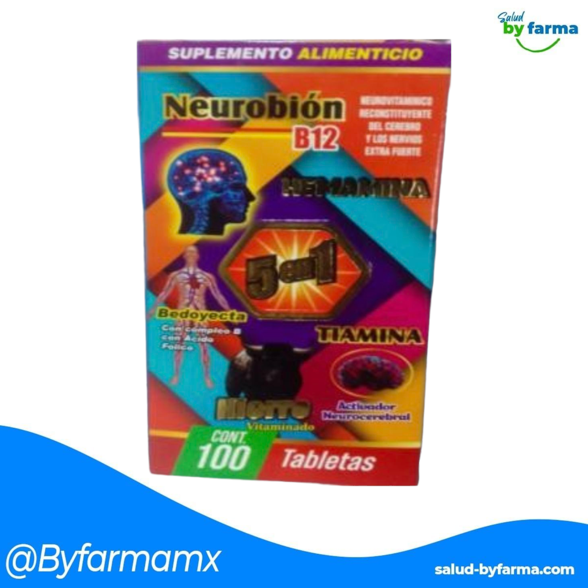 TABLETAS DE NEUROBION B12 HEMAMINA 5 EN 1 TIAMINA C/100