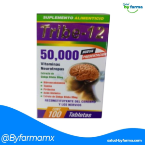 TABLETAS DE TRIBE-12 50,000 VIT Y NEURTROPAS C/100