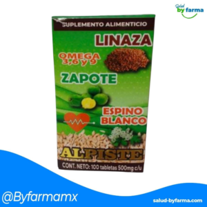 TABLETAS DE LINAZA OMEGA 369 ZAPOTE ESPINO Y ALPISTE C/100