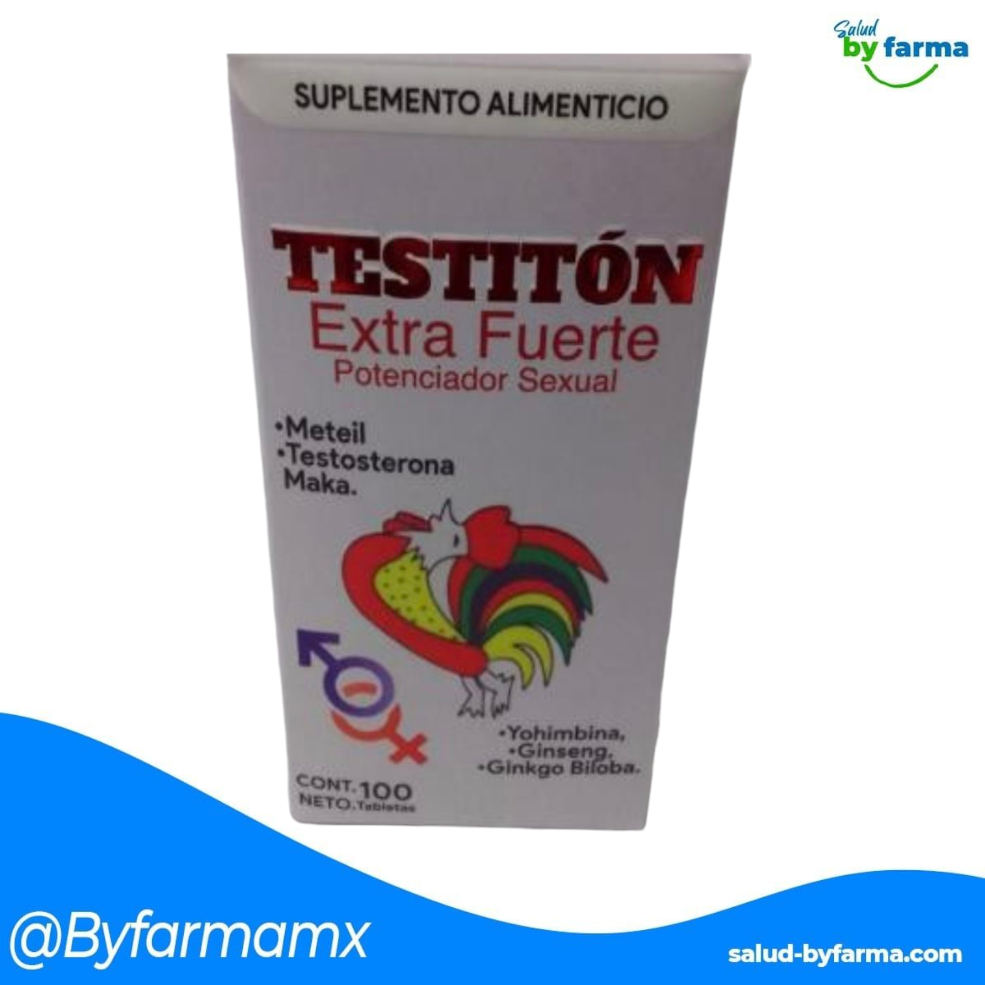 TABLETAS DE TESTITON EXTRA FUERTE POTENCIADOR SEXUAL C/100