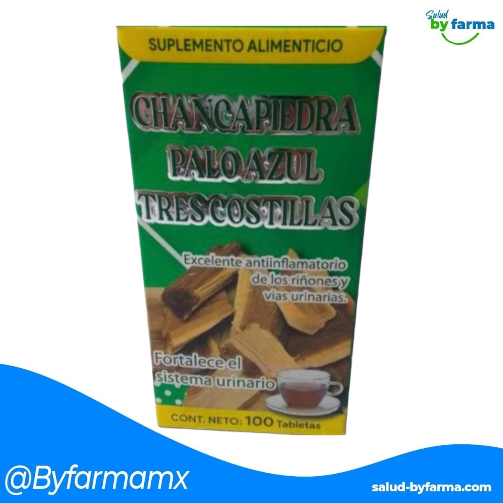 TABLETAS DE CHANCAPIEDRA PALO AZUL TRES COSTILLAS C/100