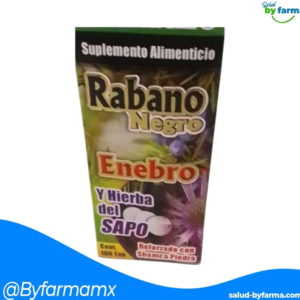 TABLETAS DE RABANO NEGRO ENEBRO Y HIERBA SAPO C/100